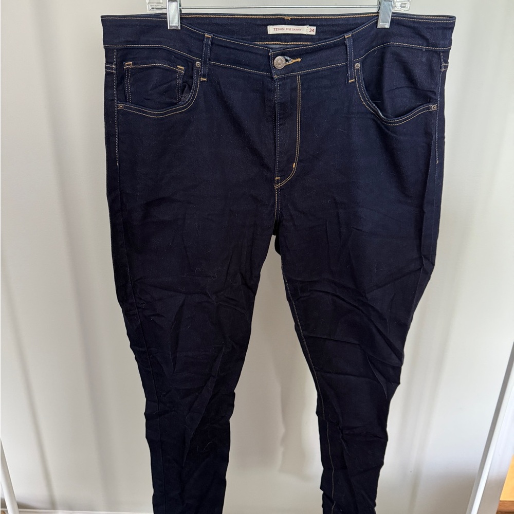 2. Levi's Deep Blue Denim Jeans